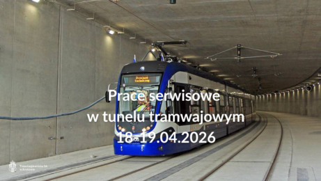 Prace serwisowe w tunelu tramwajowym Trasy Łagiewnickiej