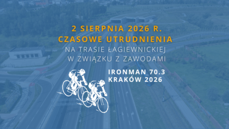 IRONMAN 70.3 Kraków 2026: utrudnienia na Trasie Łagiewnickiej w dn. 2 sierpnia 2026 r.
